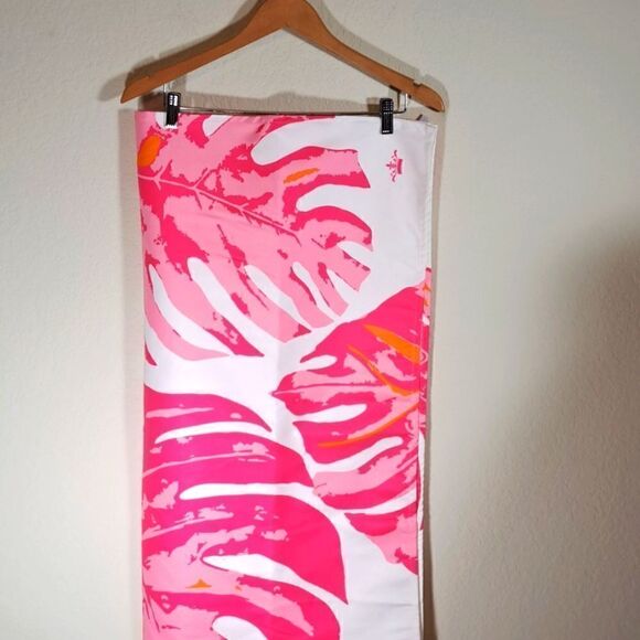 The Royal Standard Other - The Royal Standard Beach Towel Pink Tropical Leaves Microfiber Sand Free Towel